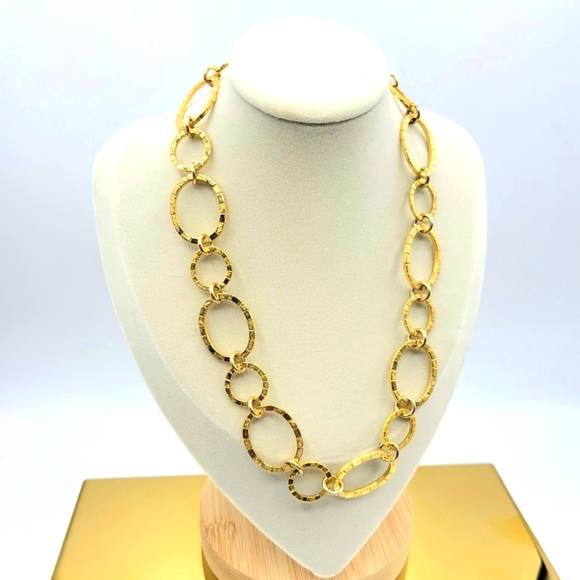 Janna Conner Goldtone Choker Necklace - Picture 1 of 7